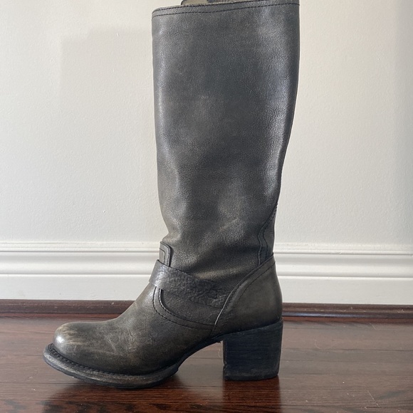Frye Leather Biker Boots - Picture 5 of 7